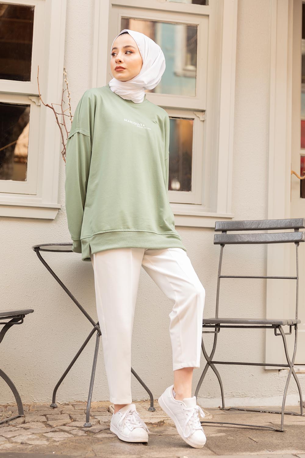 Marigunta Baskılı Sweat + Şık Havuç Pantolon