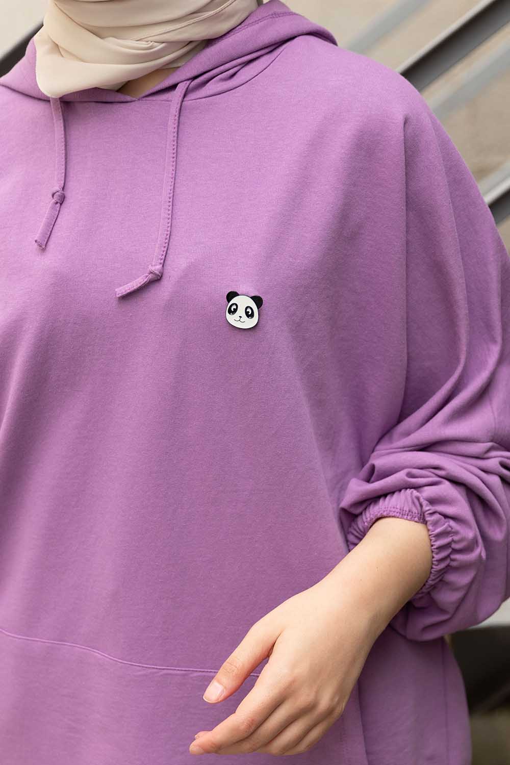 Plum Purple Iron Brooch