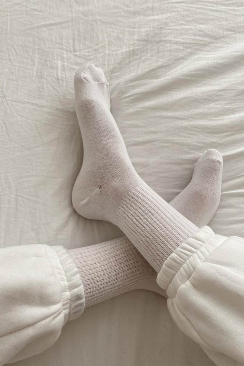 Lamelif Beyaz Kolej Çorap