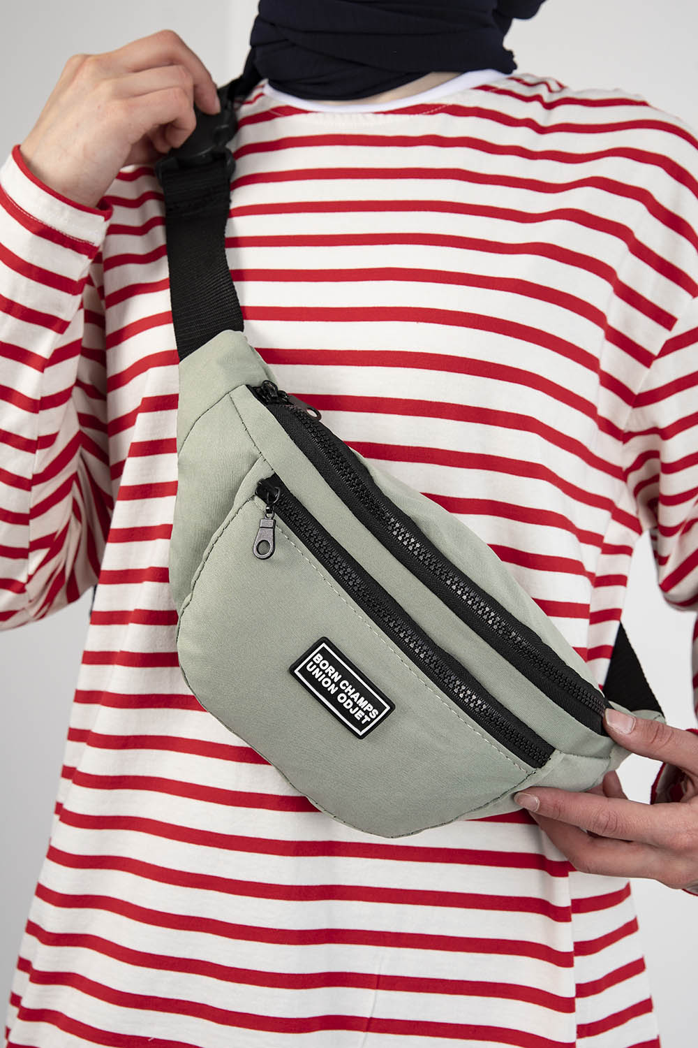 Plum Green Buckle Skin Hand Bag Bag