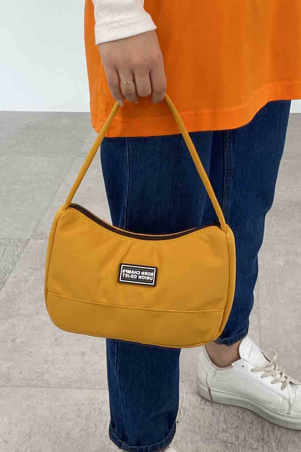 Lamelif Baguette El Ve Omuz Çanta Sarı