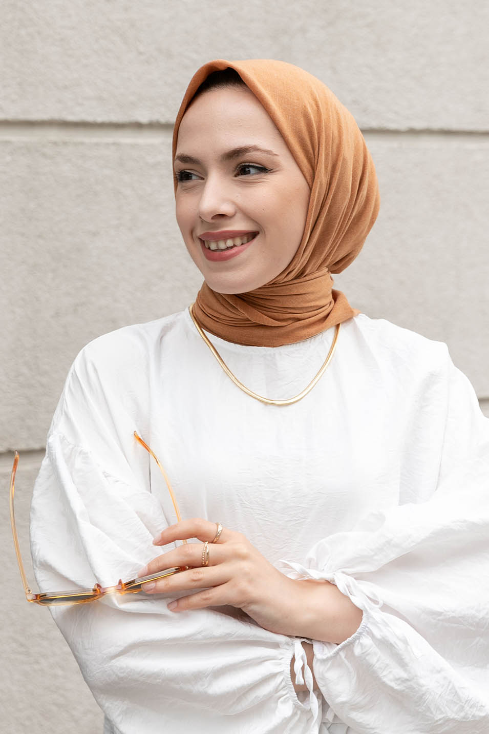 Modalamelif Keten Eşarp Hardal Sarısı