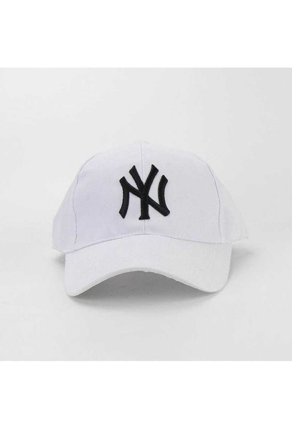 Lamelif NY Nakışlı Beyaz Şapka