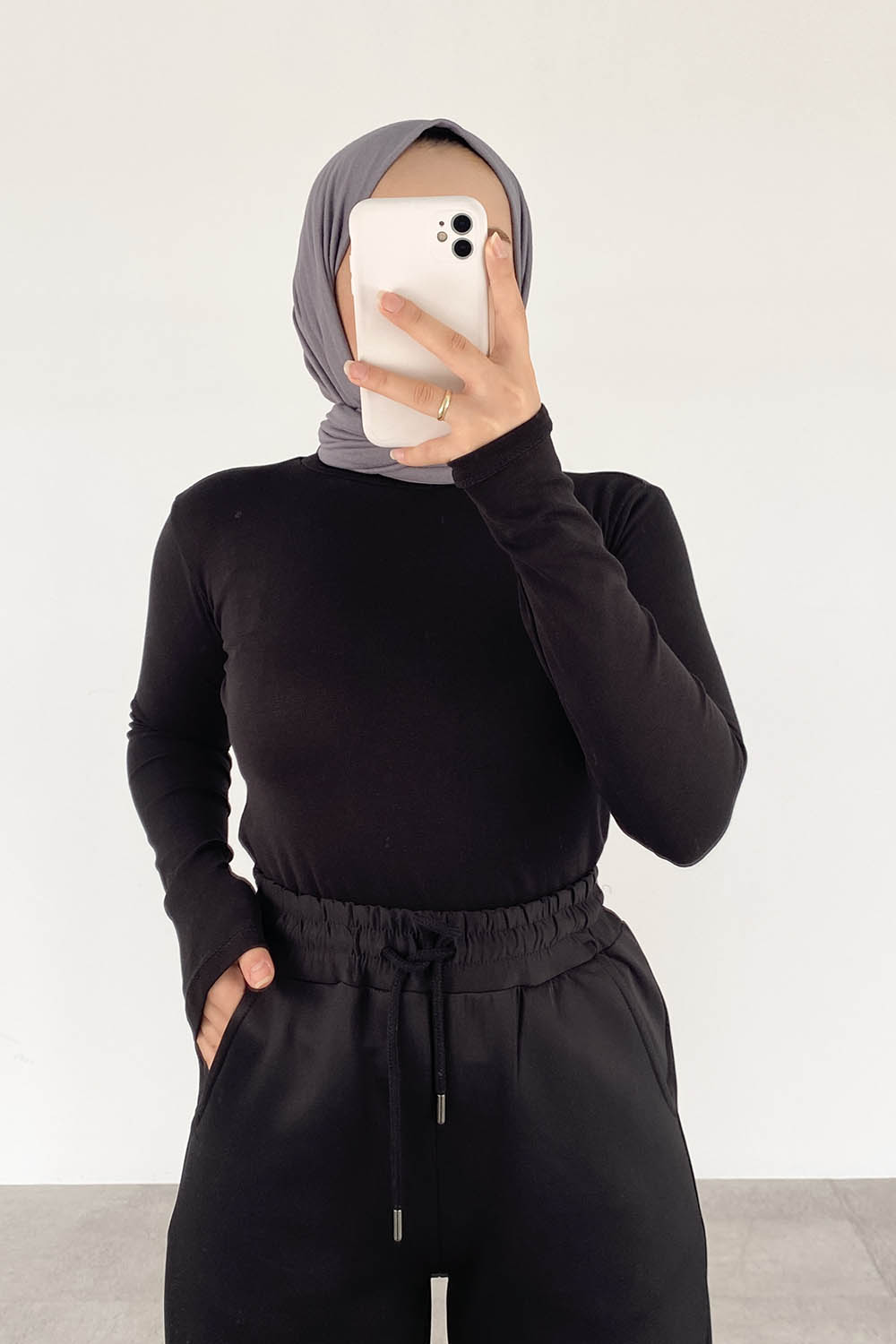 Lamelif Balıkçı Yaka Fitilli Body Siyah