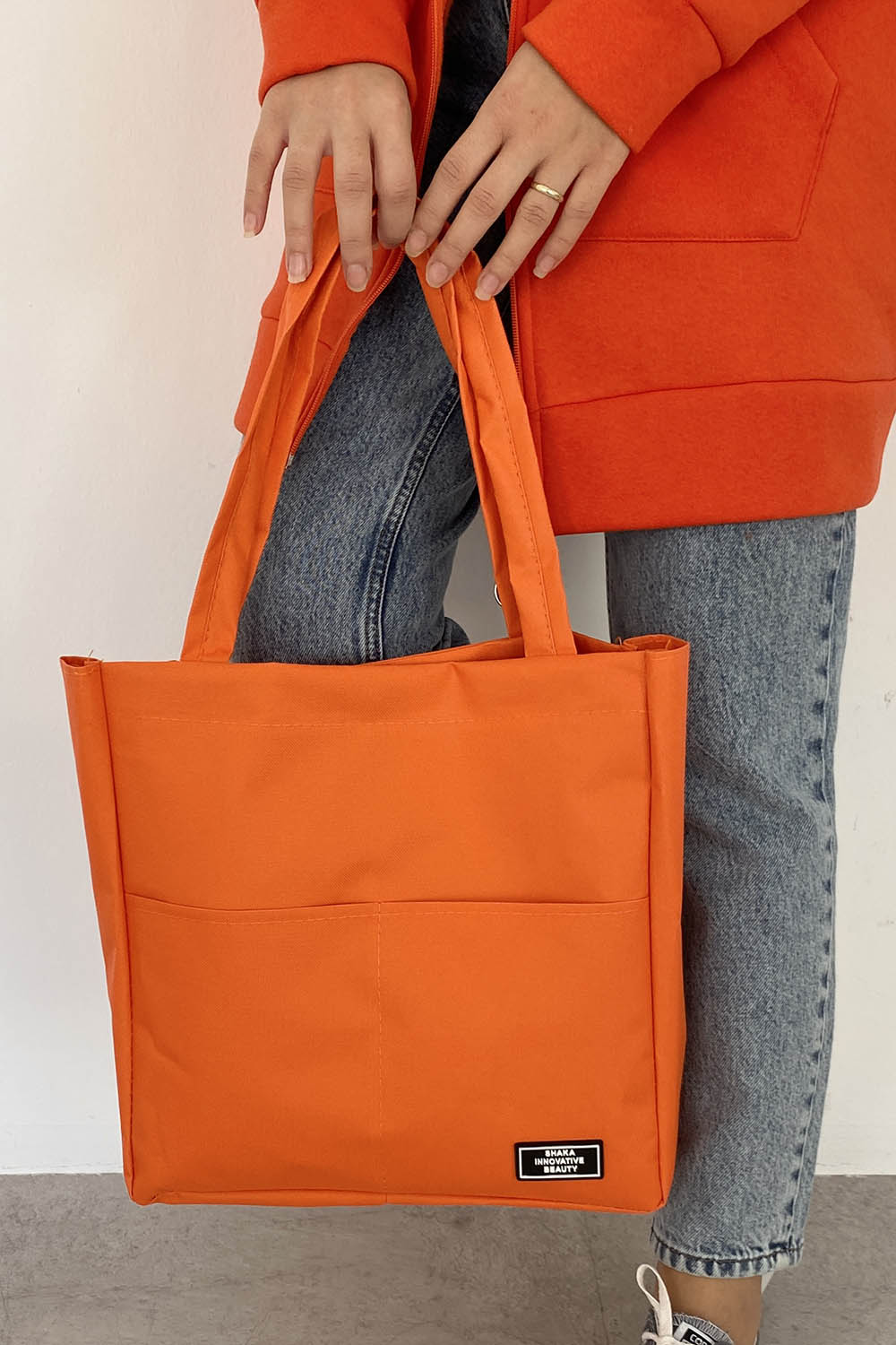 Orange Without Accessories Rope Hand Bag Bag