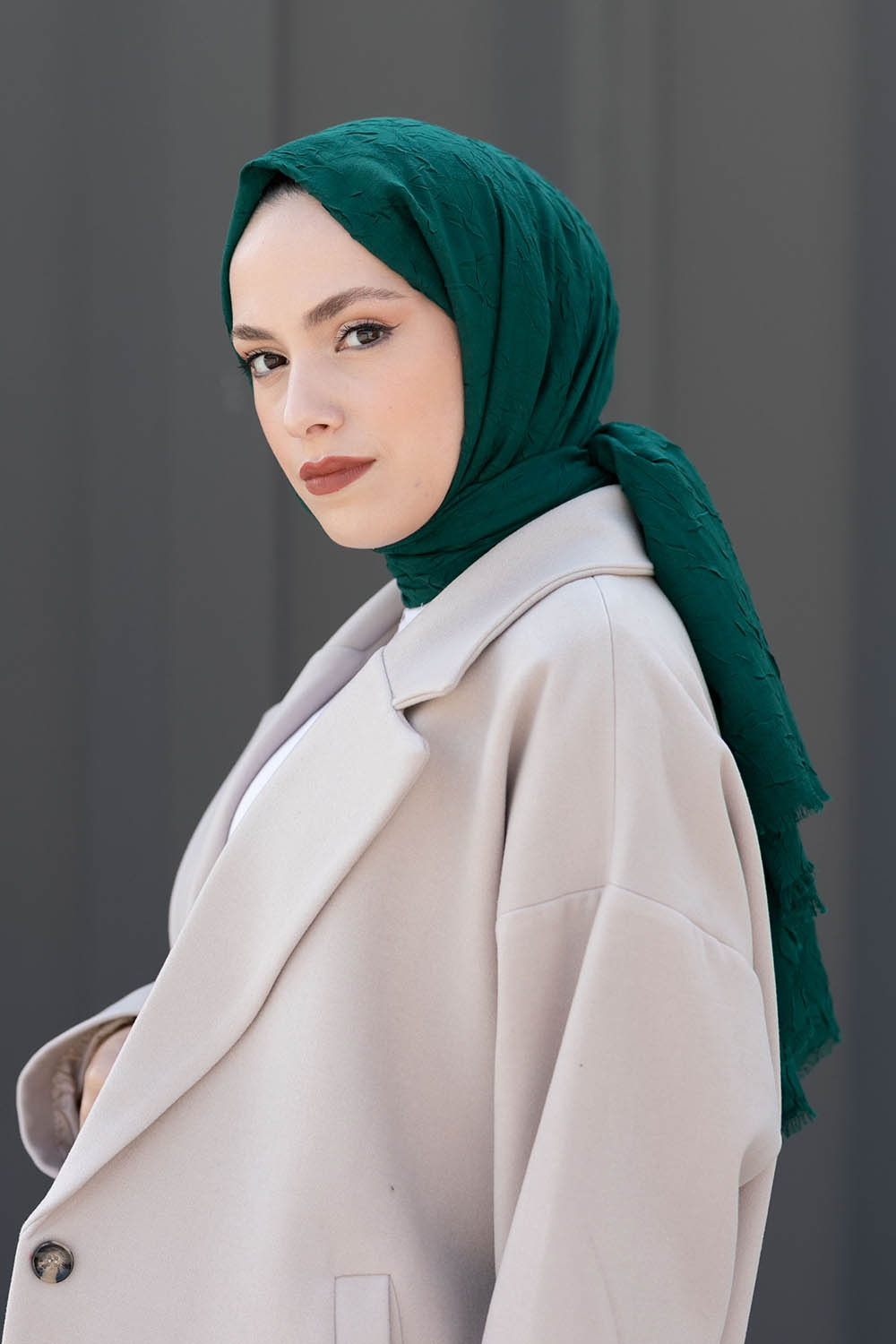 Lamelif Bambu Şal Zümrüt