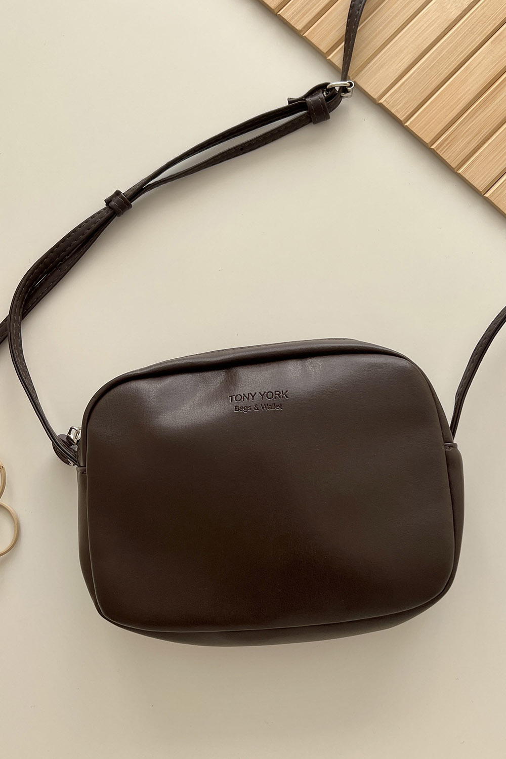 Lamelif Mini Urban Çapraz Askılı Çanta Acı Kahve