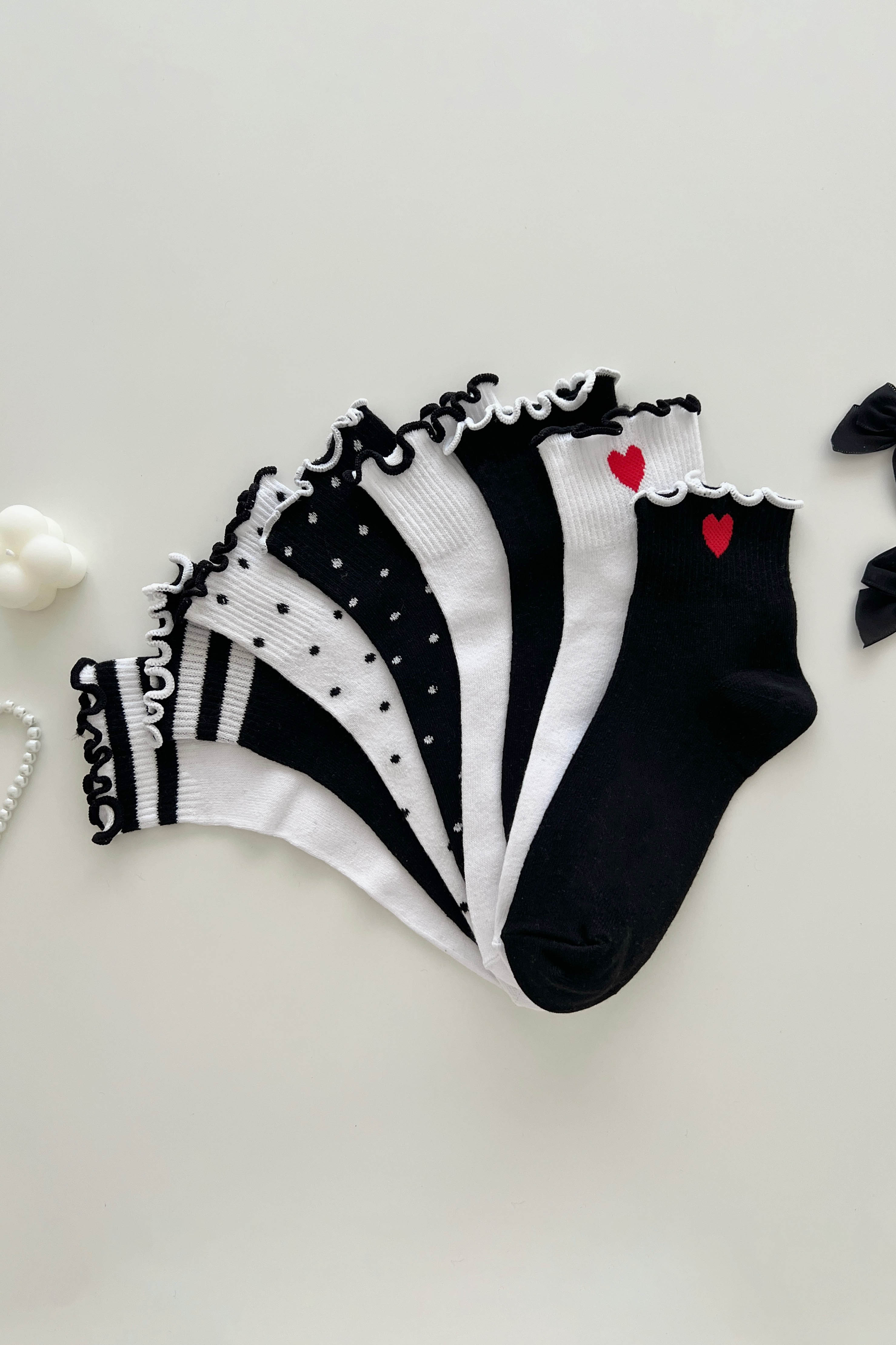 Lamelif 8li Fırfırlı Soket Çorap