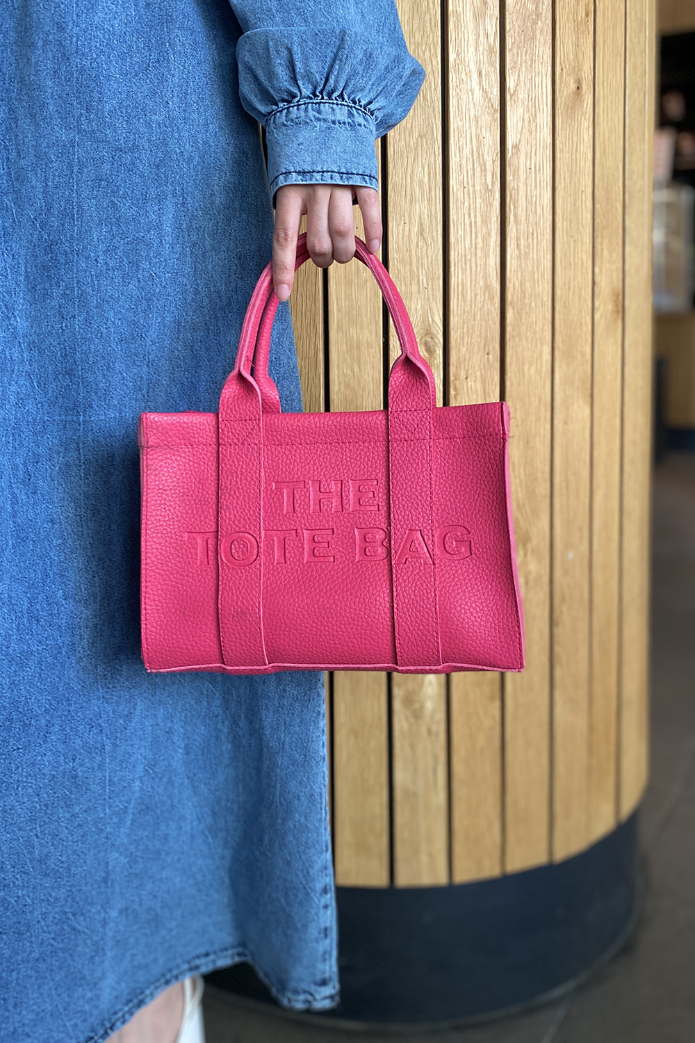 Lamelif Kolon Askılı Tote Bag Kadın El Ve Omuz Çantası Fuşya