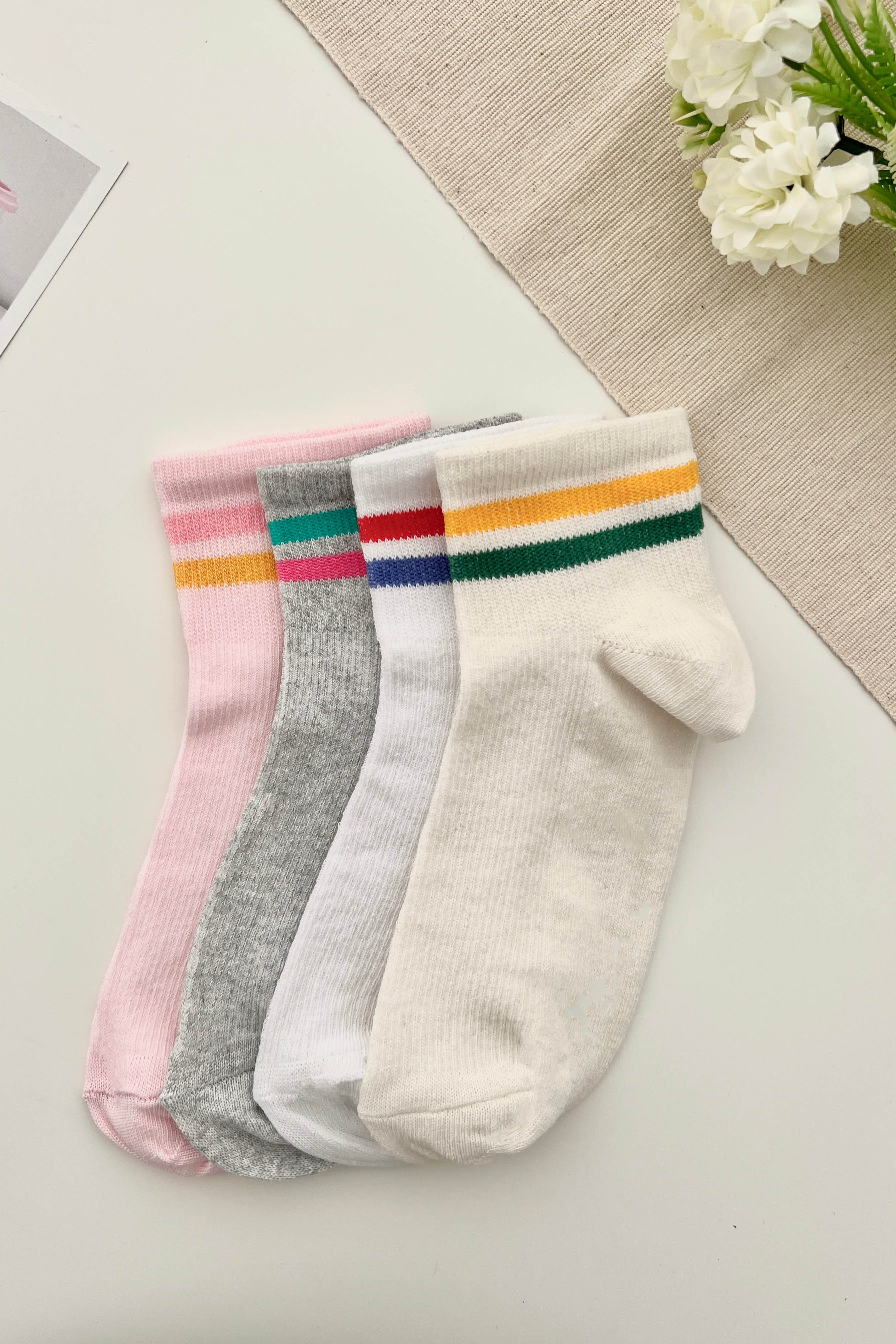 Lamelif 4lü Yarım Konç Çorap