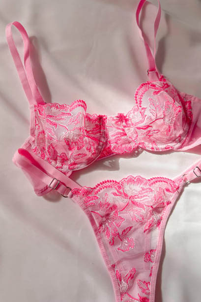 Lamelif Prenses Çiçekli Bra Tül Takım