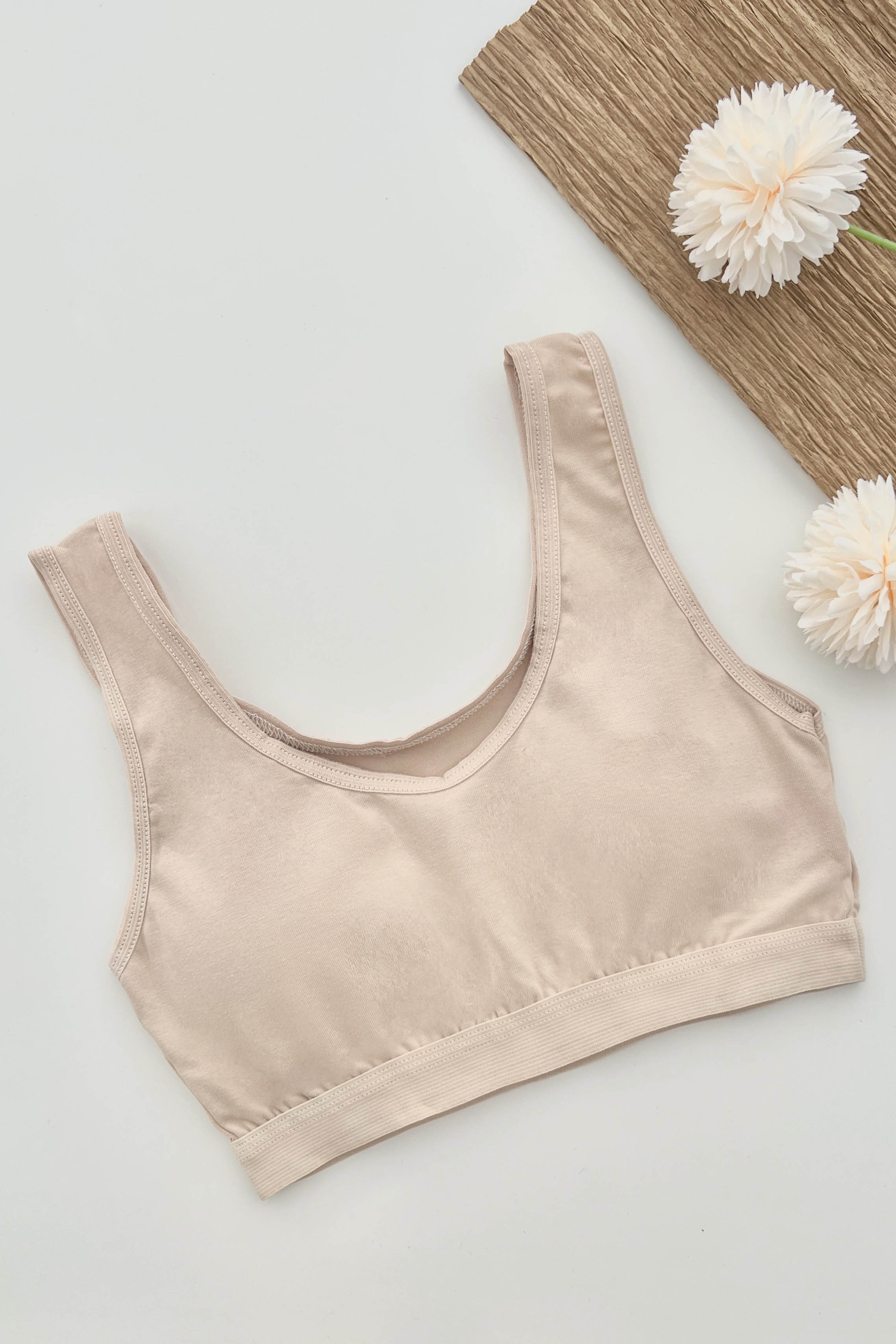 Lamelif Pedli Sporcu Sütyen Penye Ten Rengi