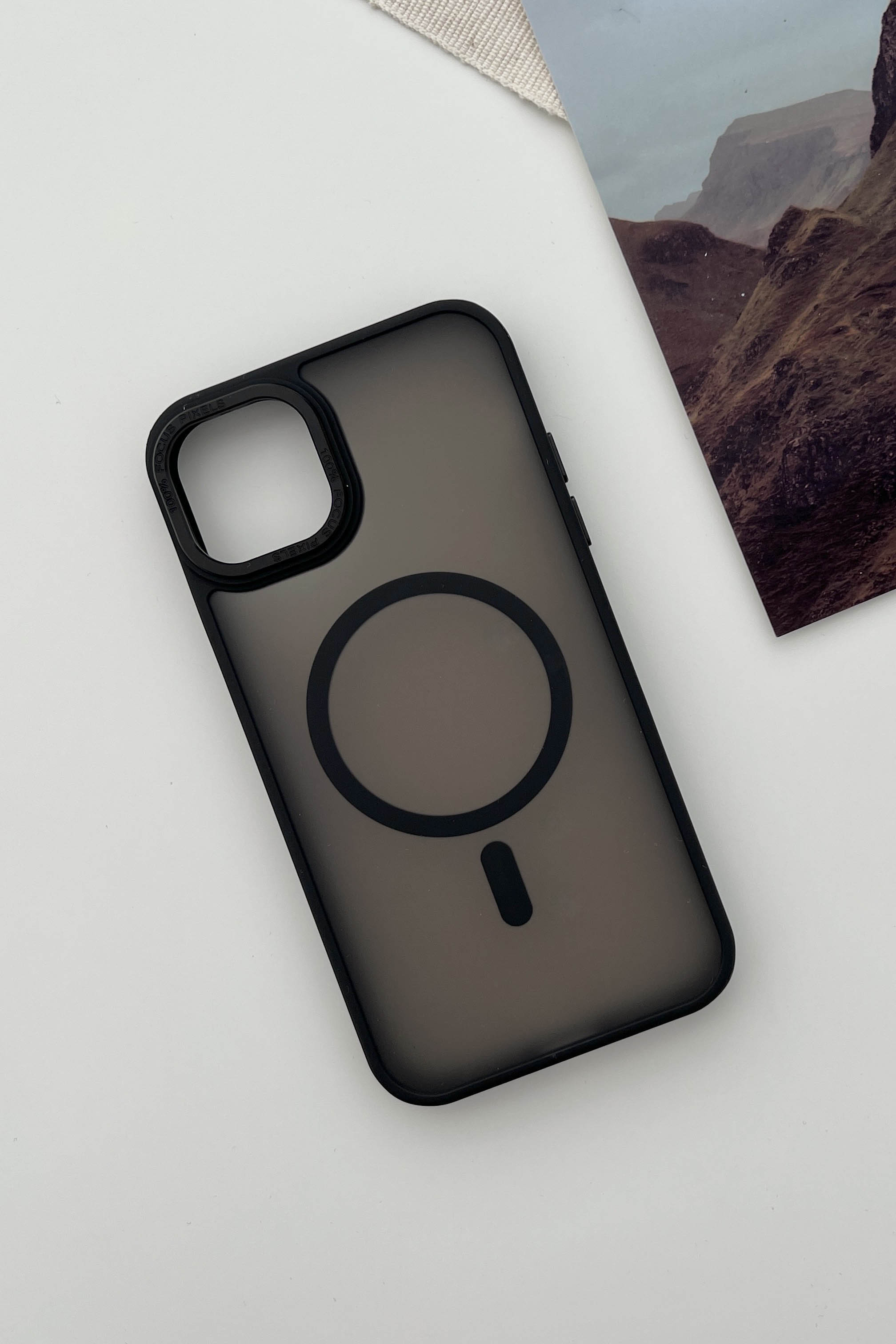 Lamelif iPhone 14 Pro Max Metal Focus Megsafe Kılıf