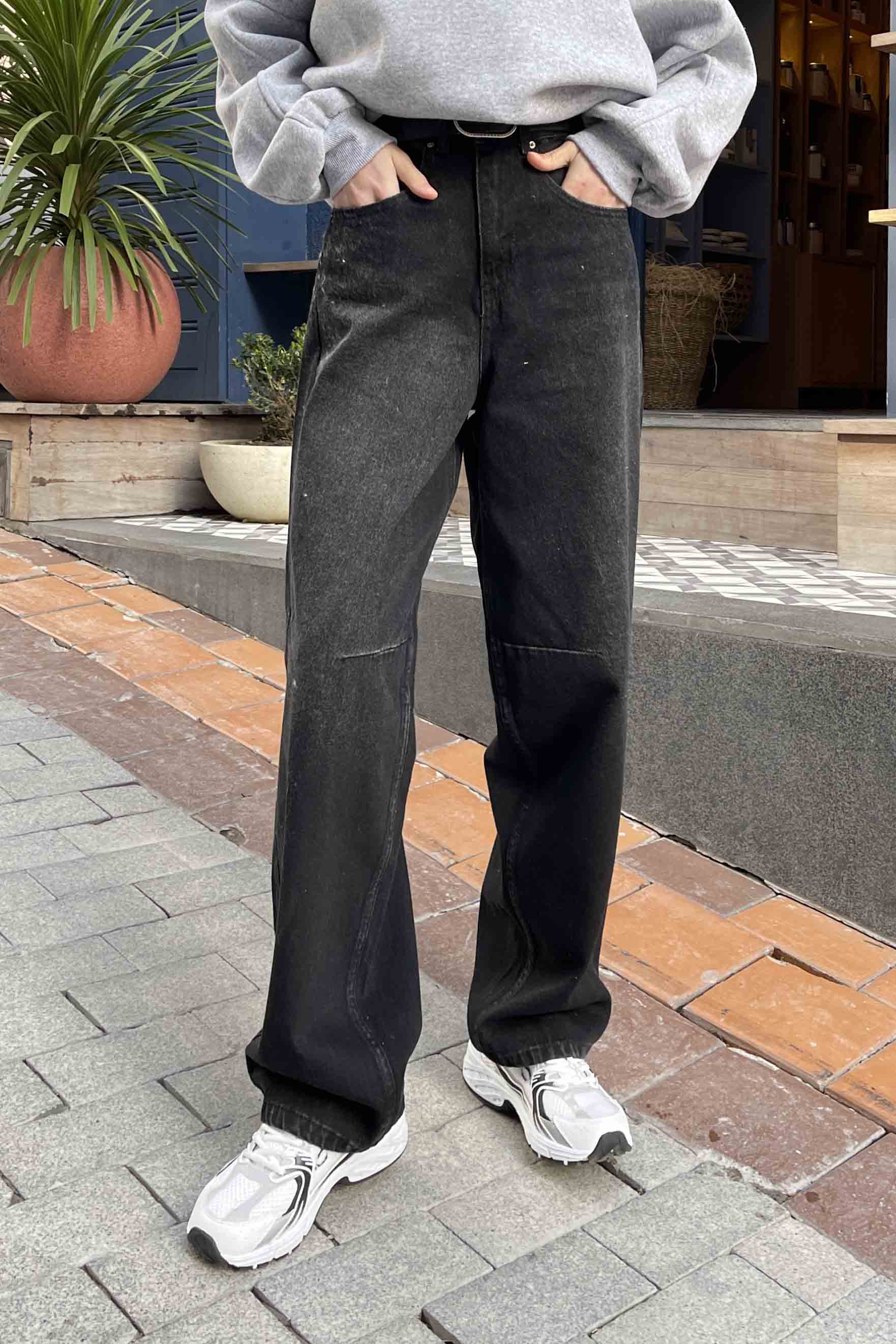 Lamelif Kemer Tokalı Baggy Jean