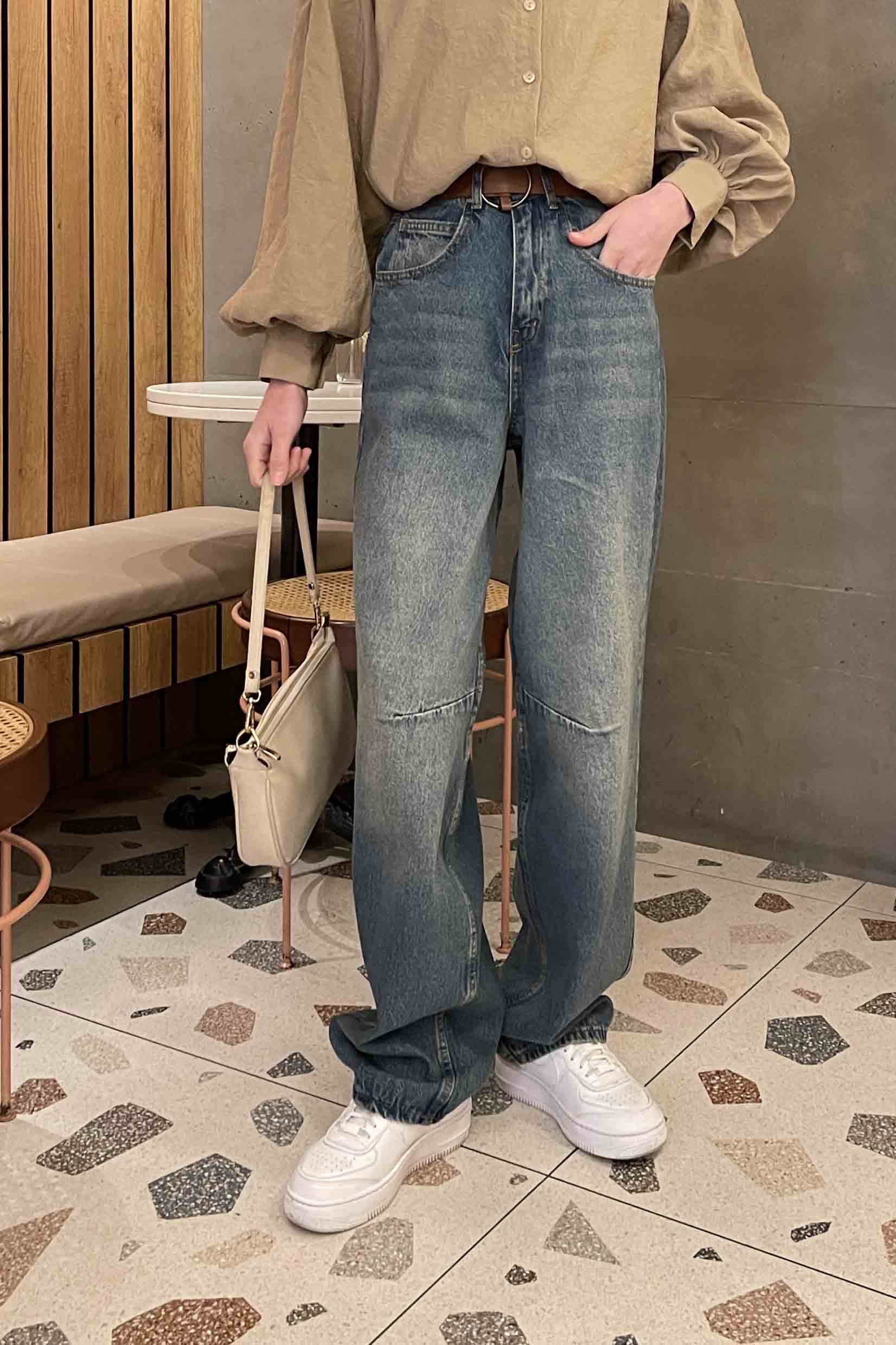 Lamelif Kemer Tokalı Baggy Jean