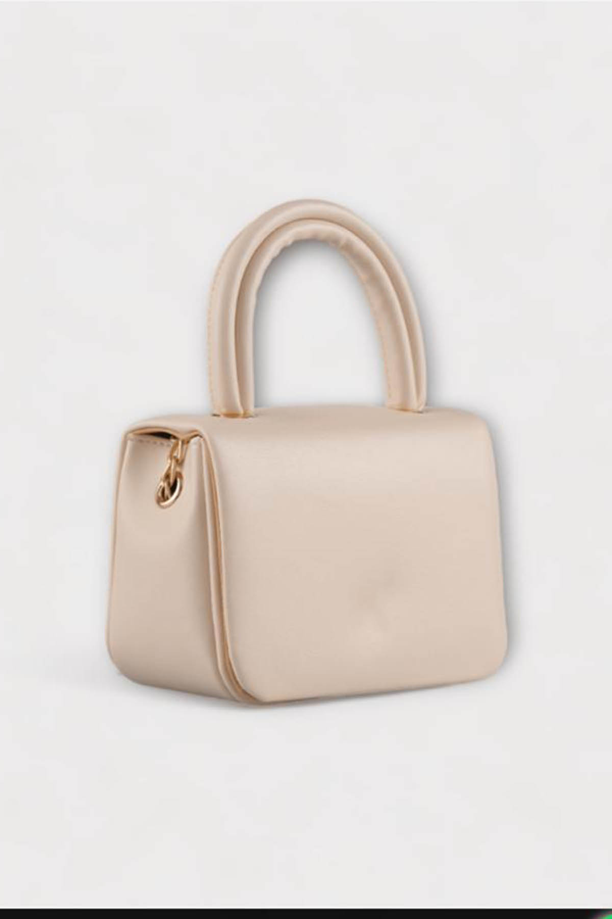 Lamelif Mini Çapraz Askılı Ve El Çantası Helen Vizonrengi