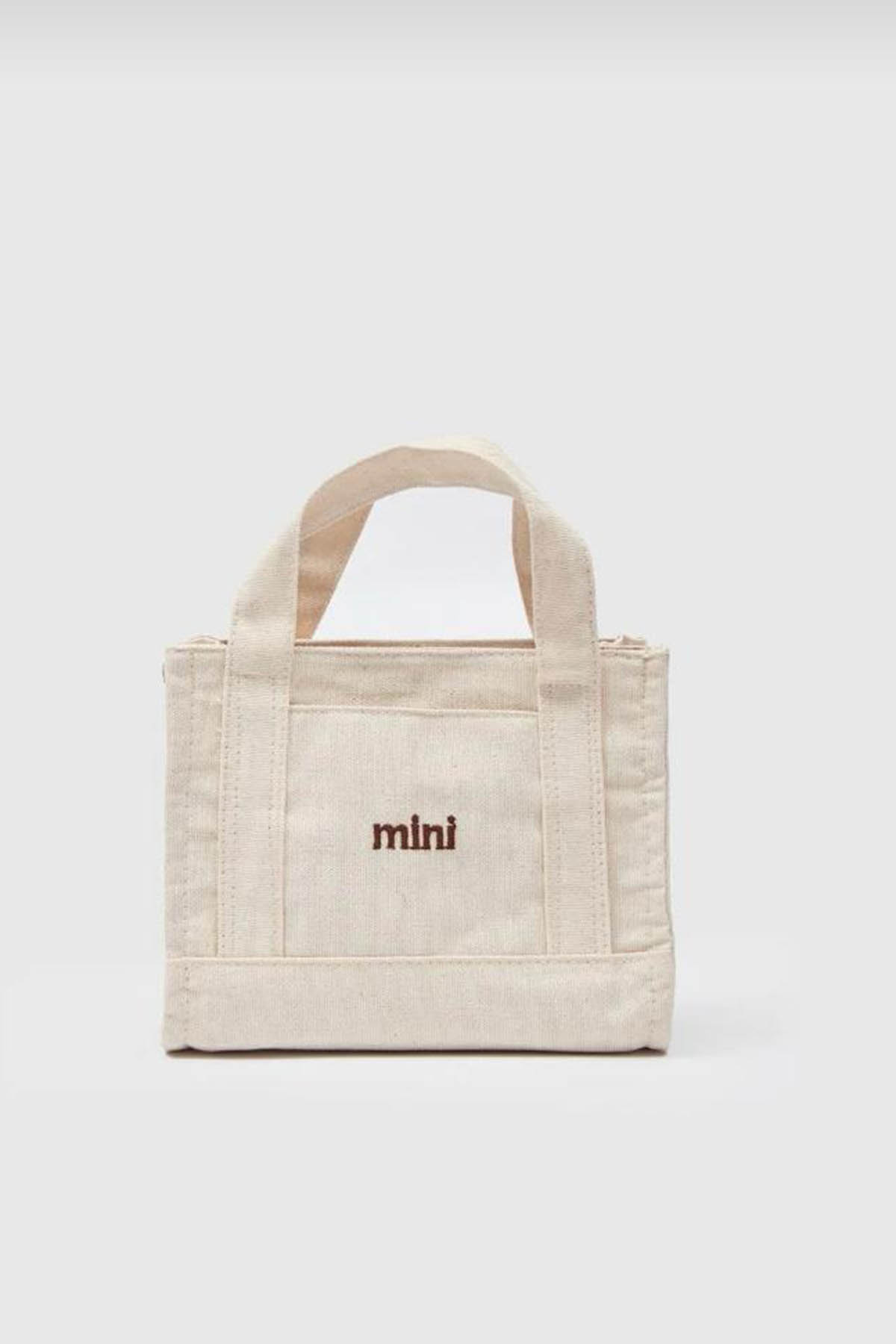 Lamelif Kanvas Mini Kadın Çanta Krem