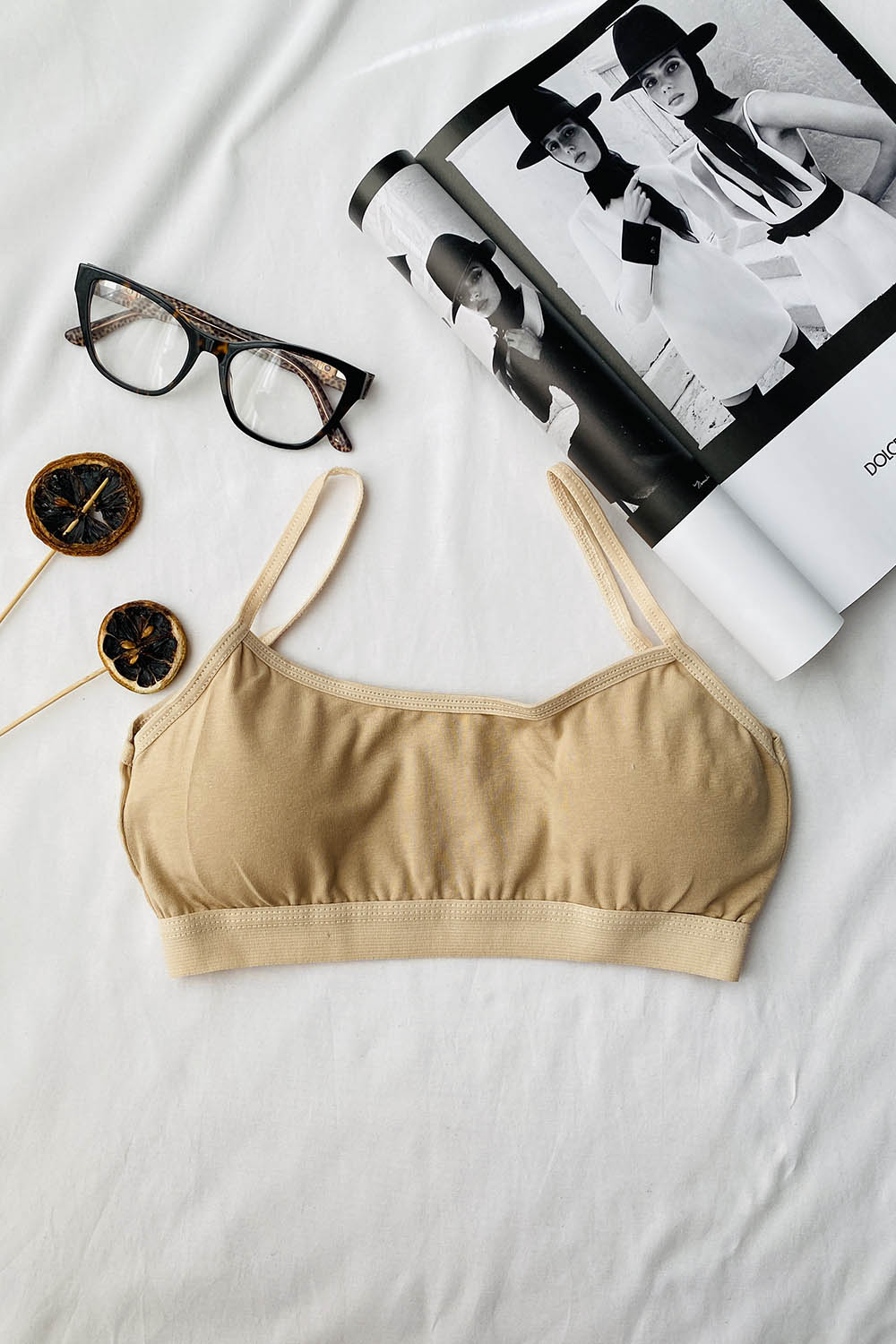 Lamelif Sporcu Penye  Büstiyer Sütyen Ten Rengi