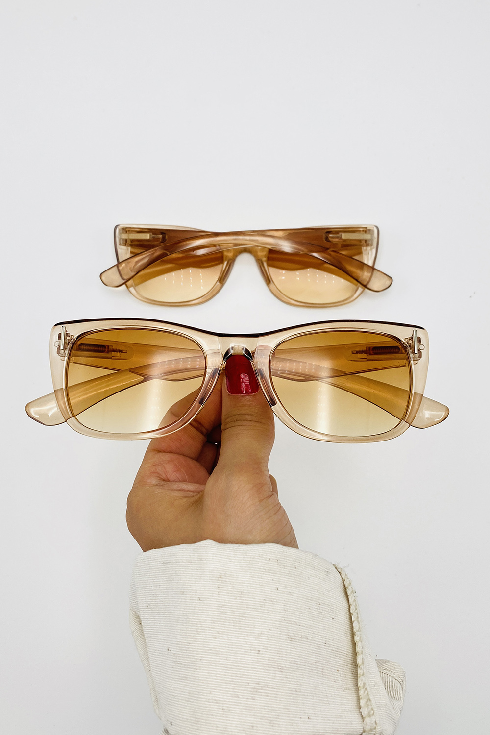 Lamelif Floral Sütlü Kahve Güneş Gözlüğü