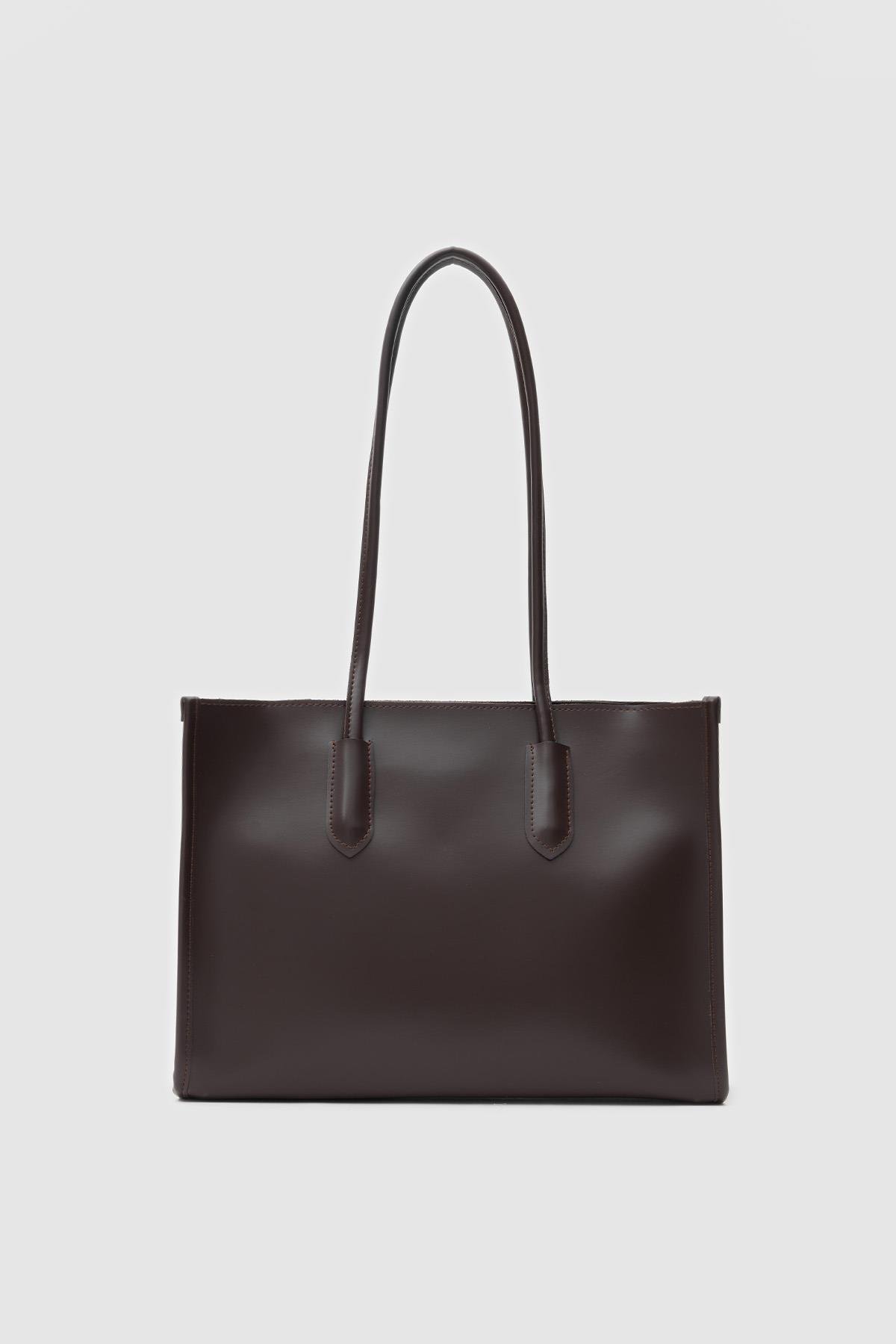 Lamelif Paella Acı Kahve Omuz Çantası 