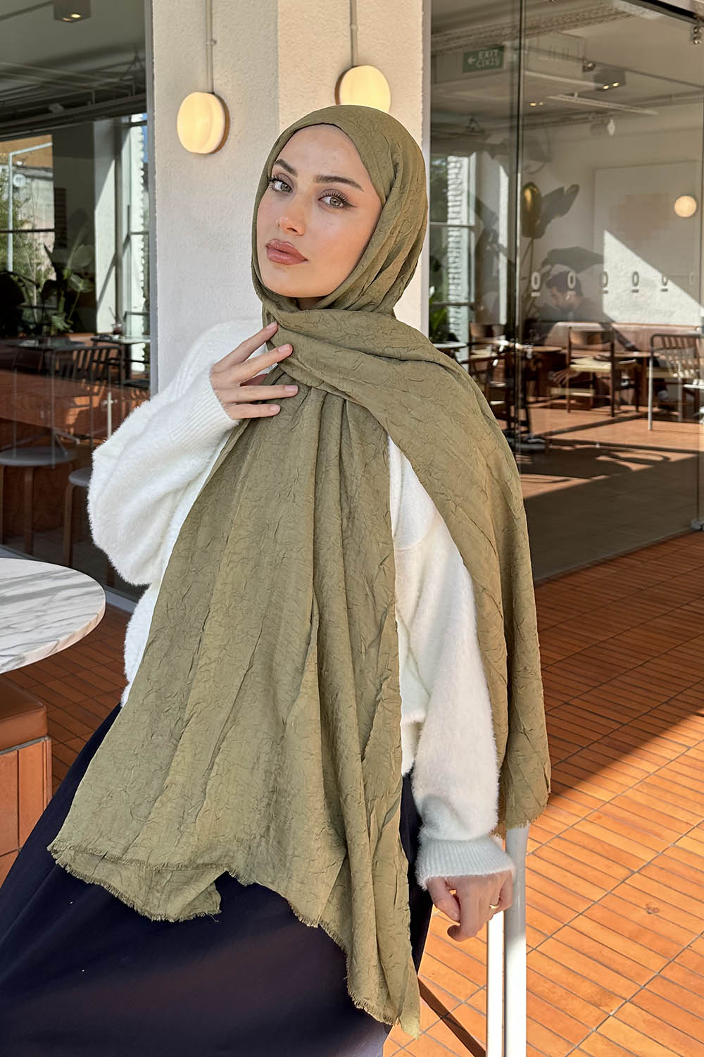 Lamelif Bambu Şal Soft Yeşil