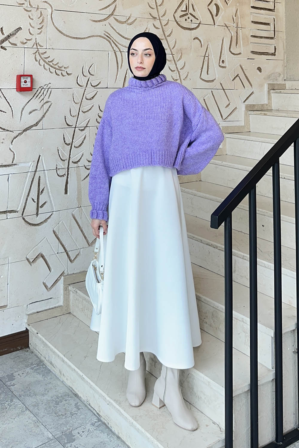 Lamelif Crop Kazak Menkşe Rengi