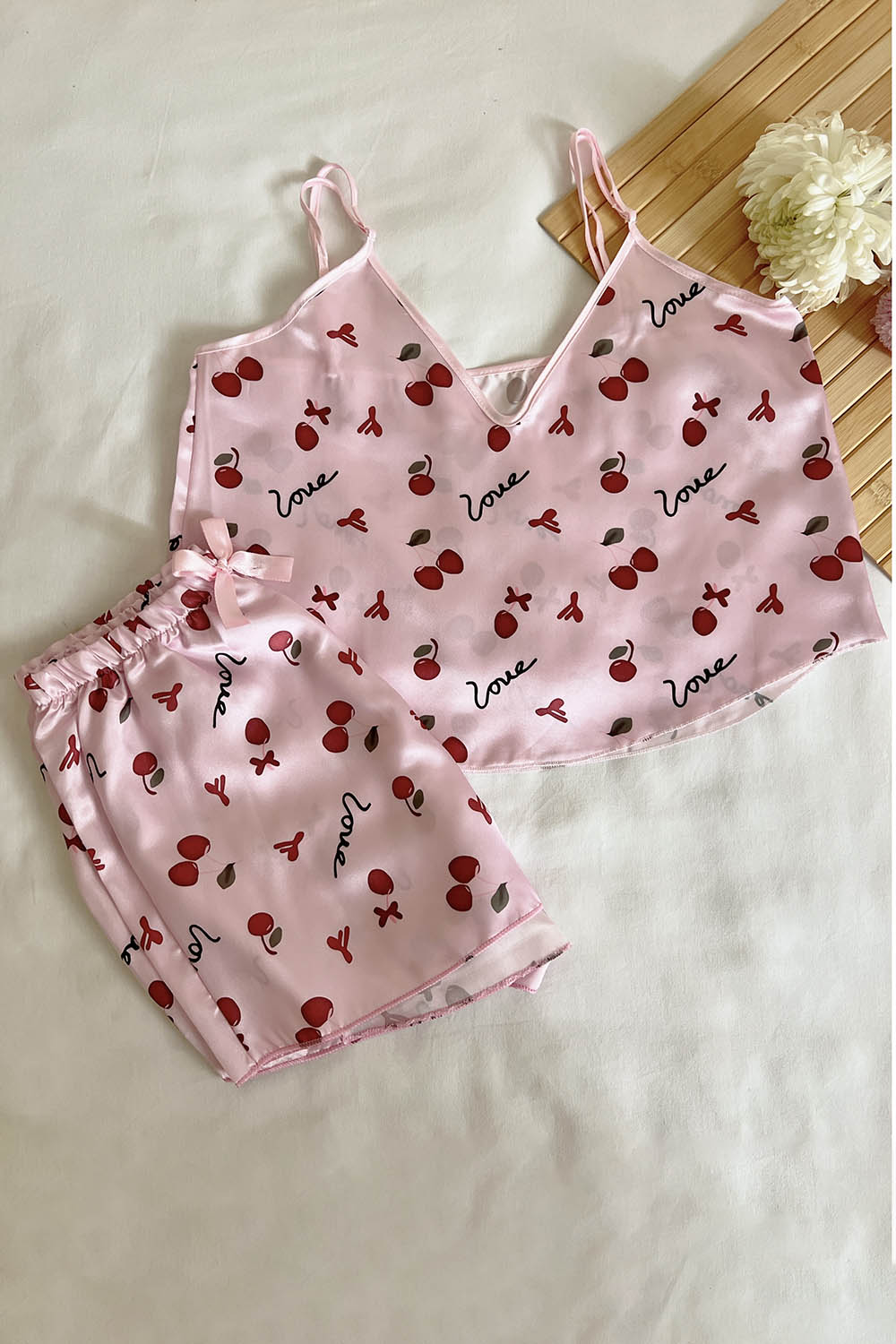 Lamelif Saten Takım Desteksiz