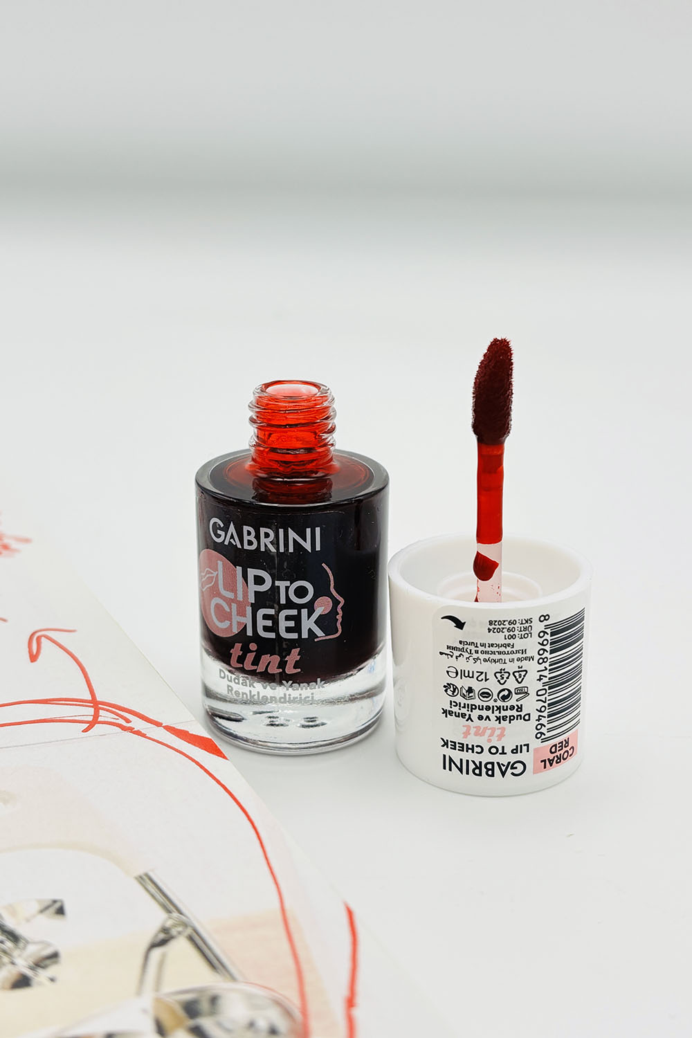 Lamelif Gabrini Lip To Cheek Tint Coral Red