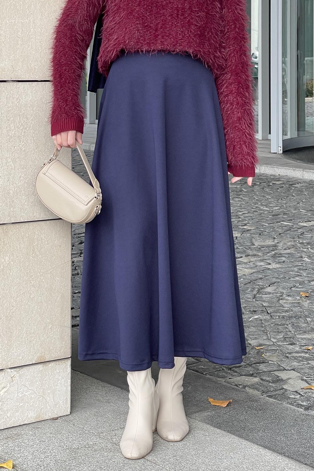 Lamelif Kloş Etek Lacivert