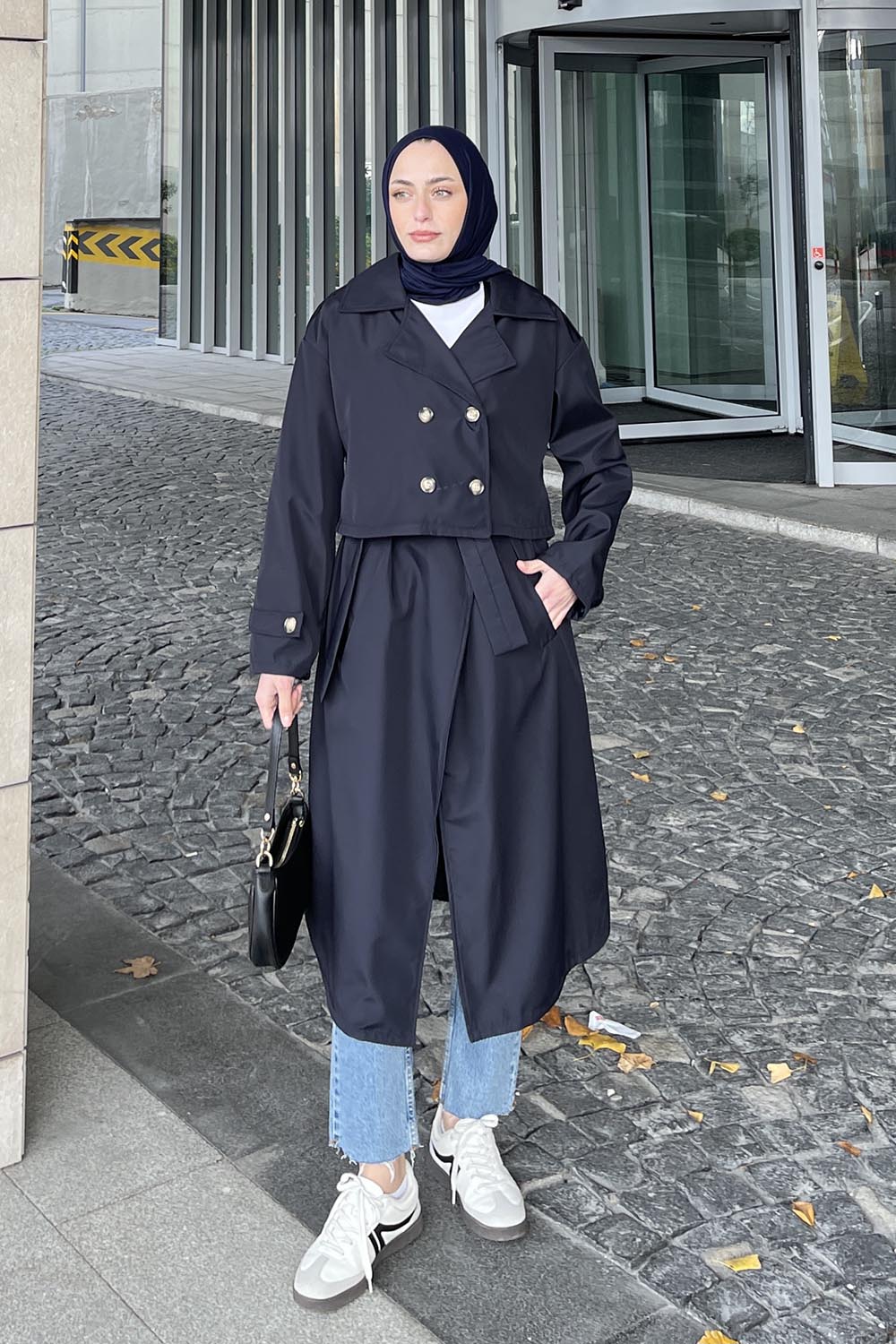 Lamelif Sihirli Trenç Lacivert