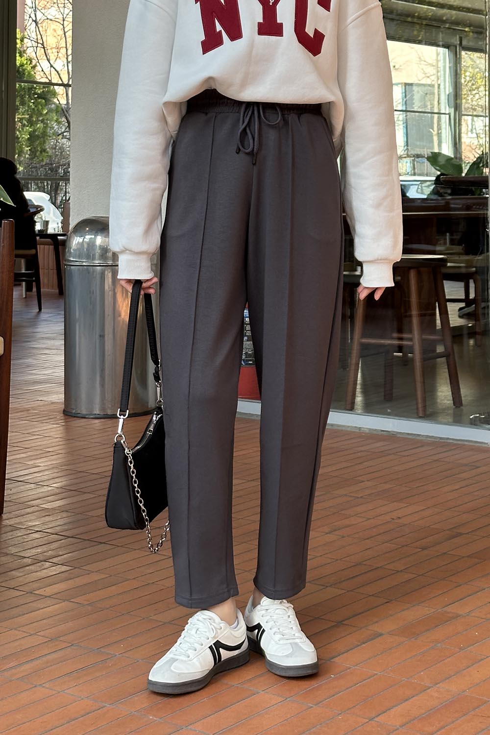 Lamelif Oysho Modal Şalvar Balon Modelli Eşofman Altı Antrasit