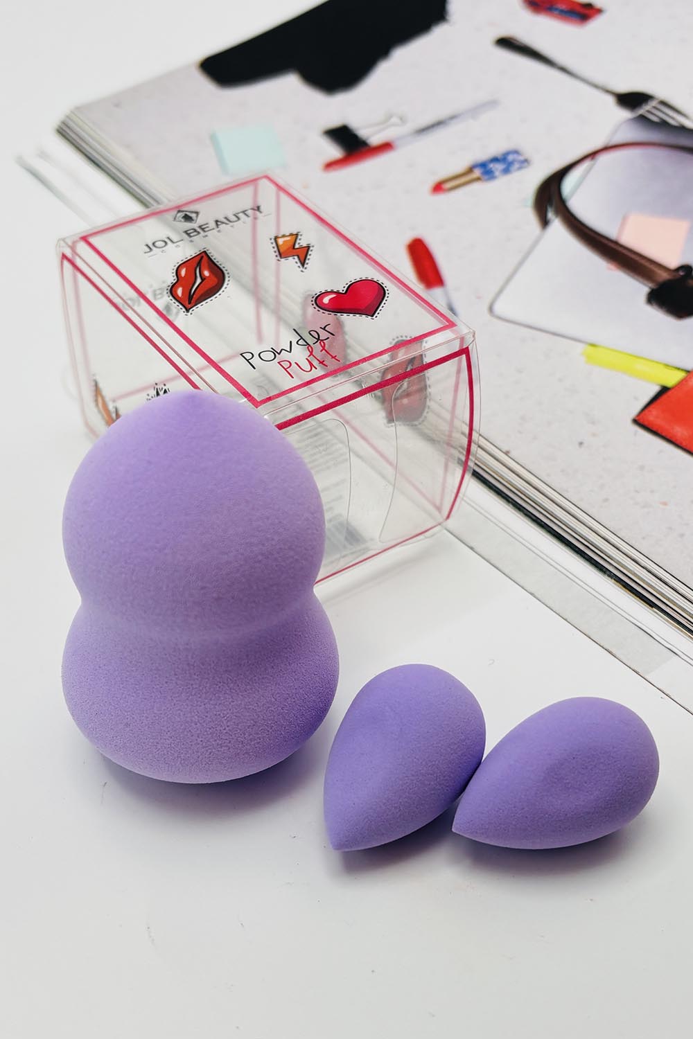 Lamelif Jol Beauty Makyaj Süngeri 3 lü Mor