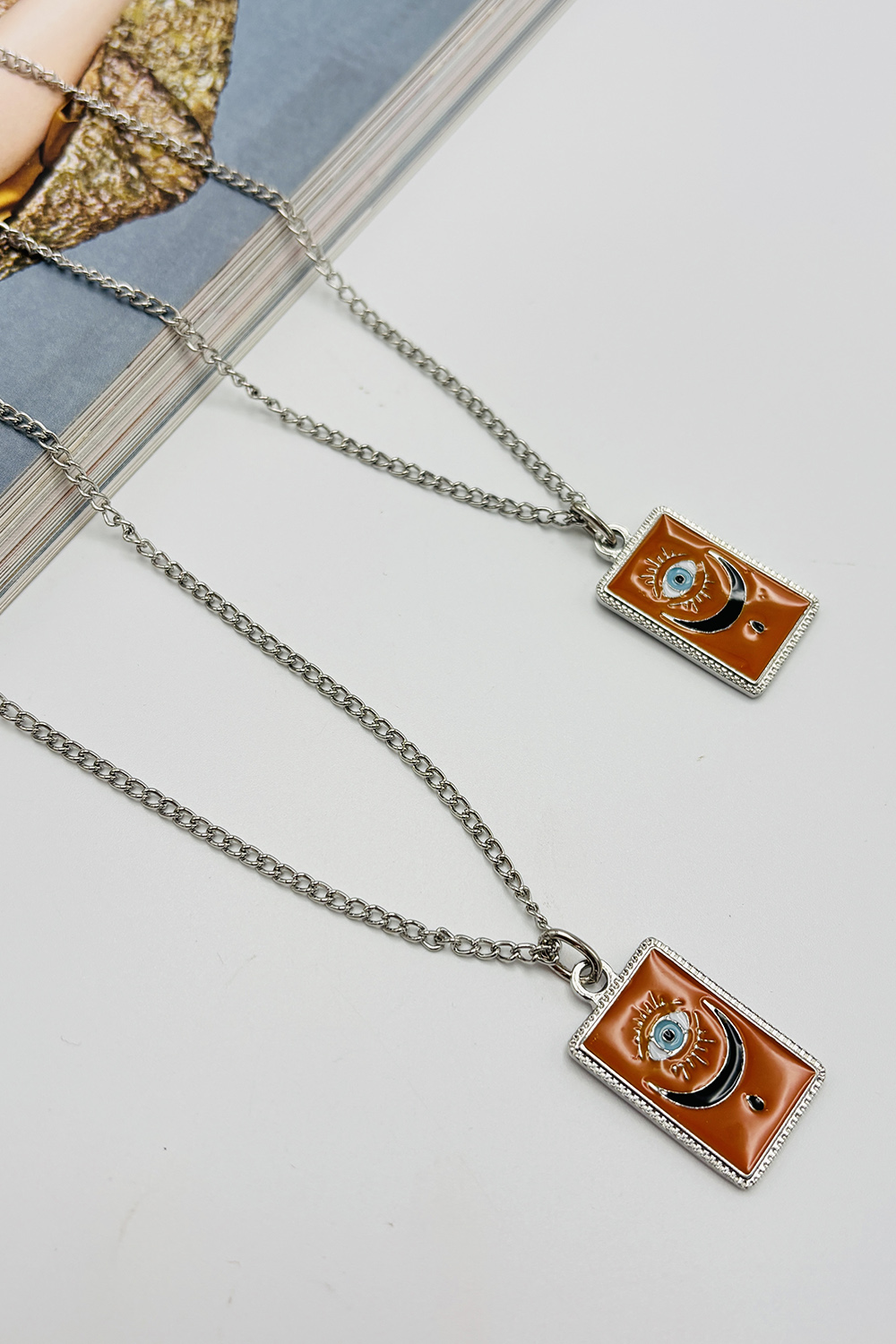 Orange Gold Straight Necklace