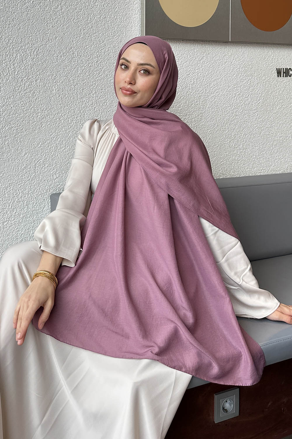 Lamelif Comfort Pamuk Şal Gül Kurusu