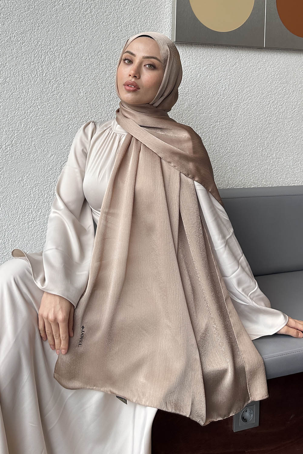 Lamelif Janjan Şal Vizon