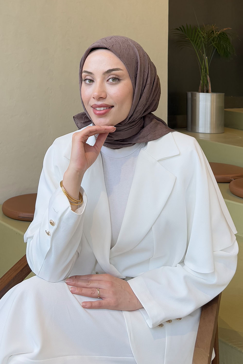 Lamelif Bambu Eşarp Soft Kahve