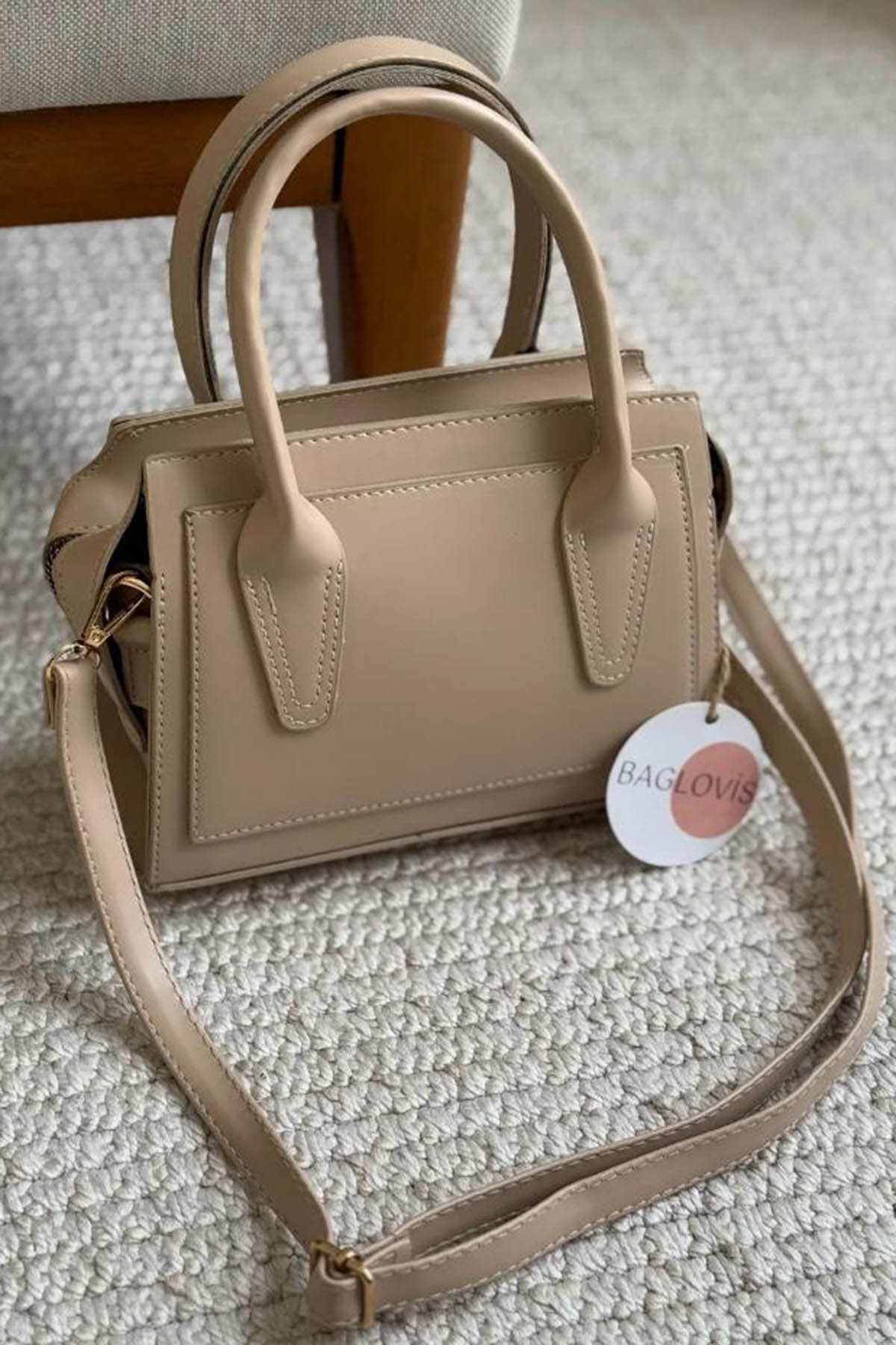 Lamelif Minimal Zarif Kadın Çanta Vizonrengi