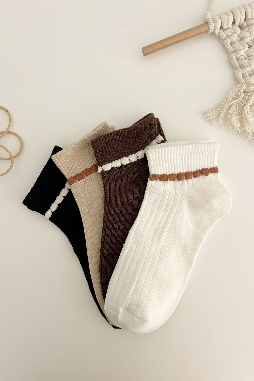 Lamelif 4lü Yarım Konç Çorap