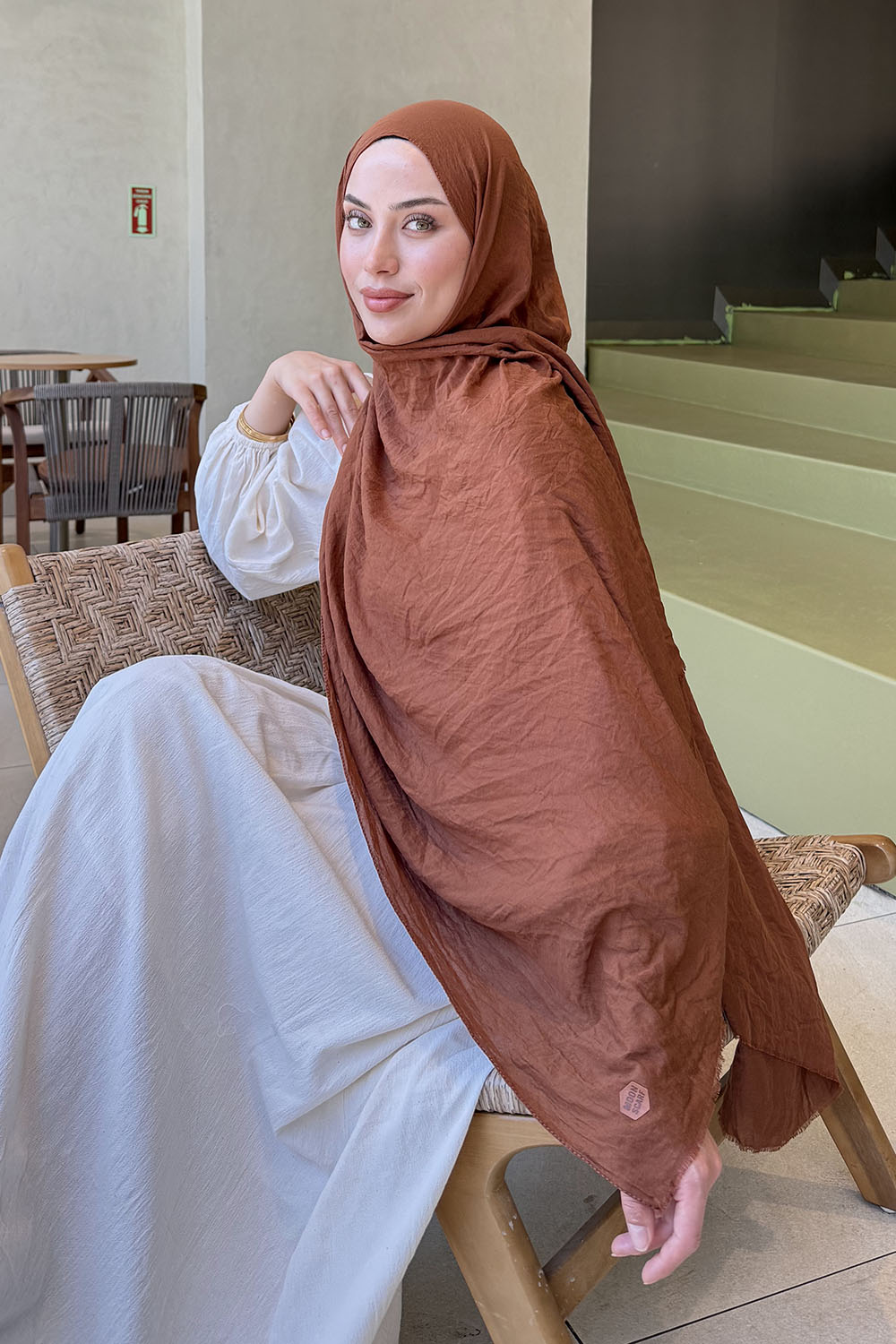 Lamelif Organik Premium Şal Badem