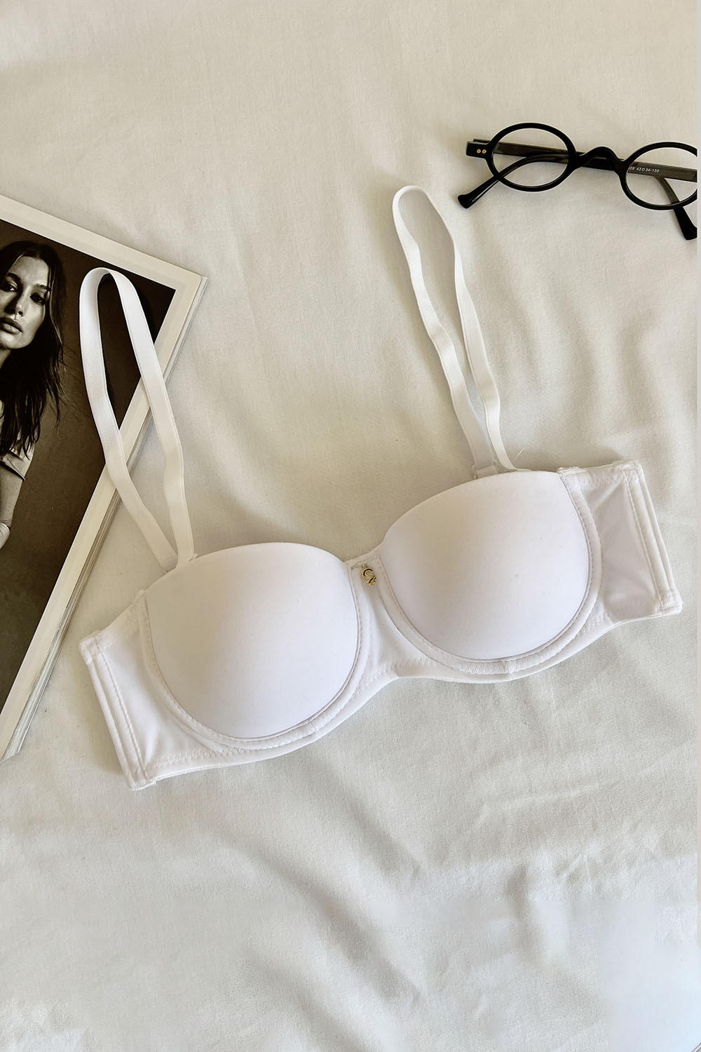 Lipstick Cotton Fabric Underwire Support Bralet