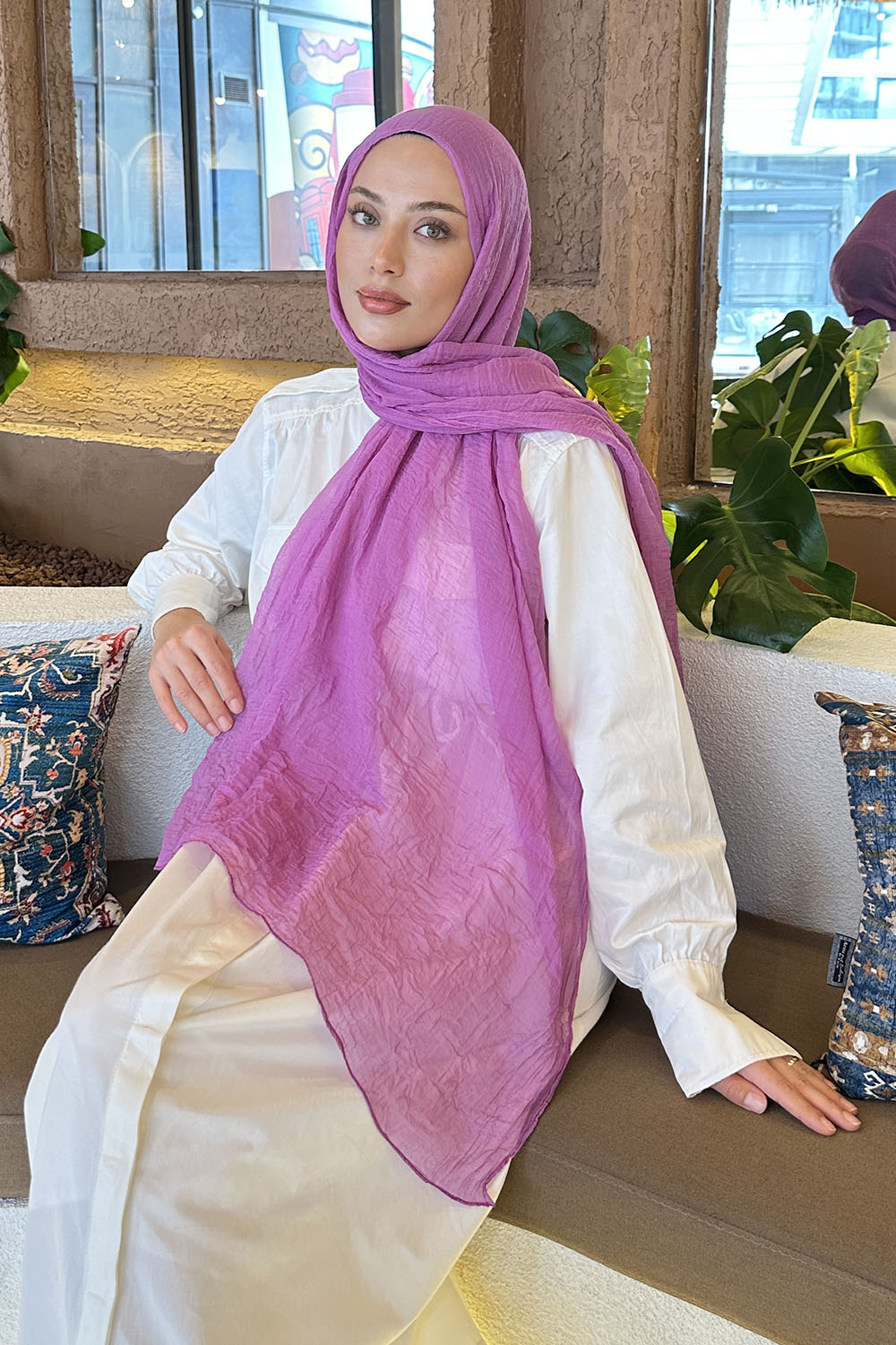 Plato Cotton Fabric Straight Shawl