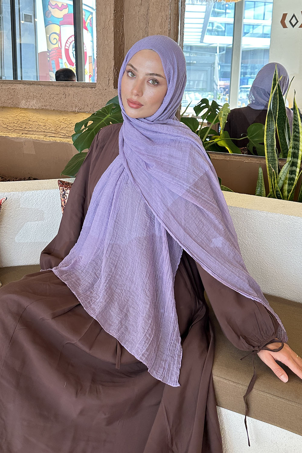 Lamelif Müslin Şal Lila