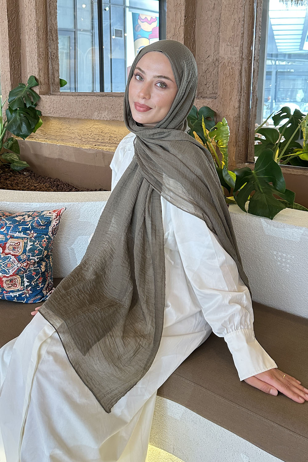 Lamelif Müslin Şal Mint Yeşili