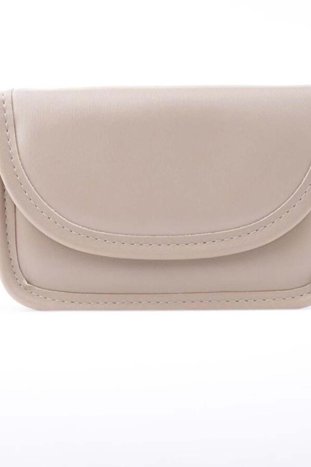 Lamelif Mini Kutu Çapraz Çanta Kadın Vizonrengi