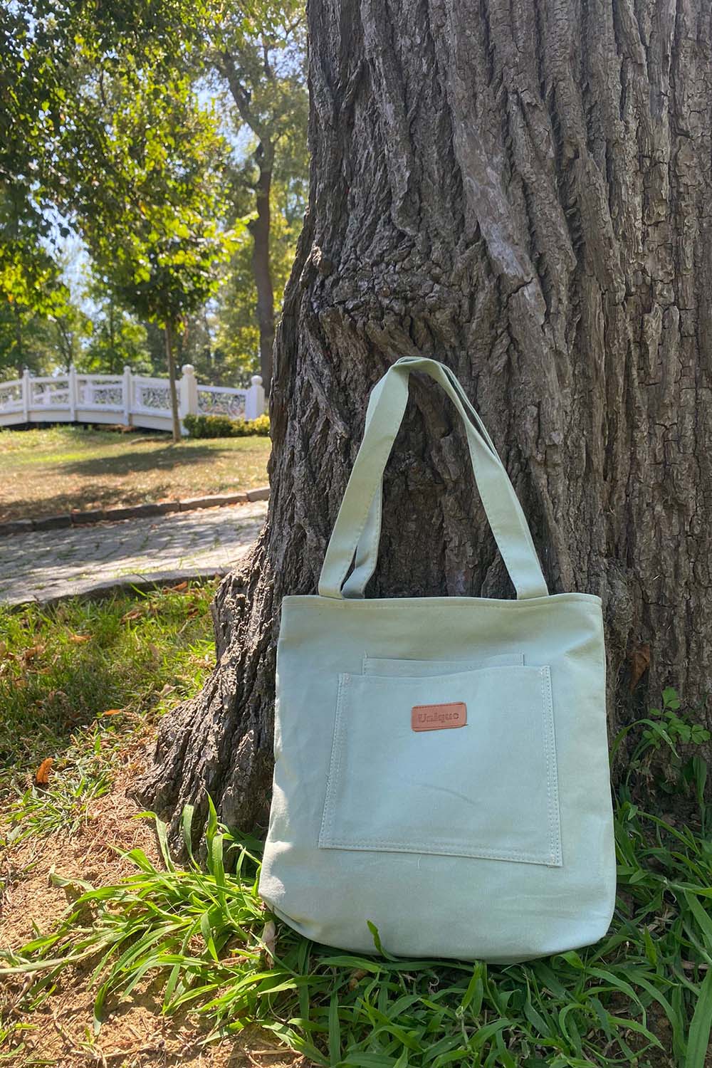 Plum Green Without Accessories Rope Hand Bag Bag