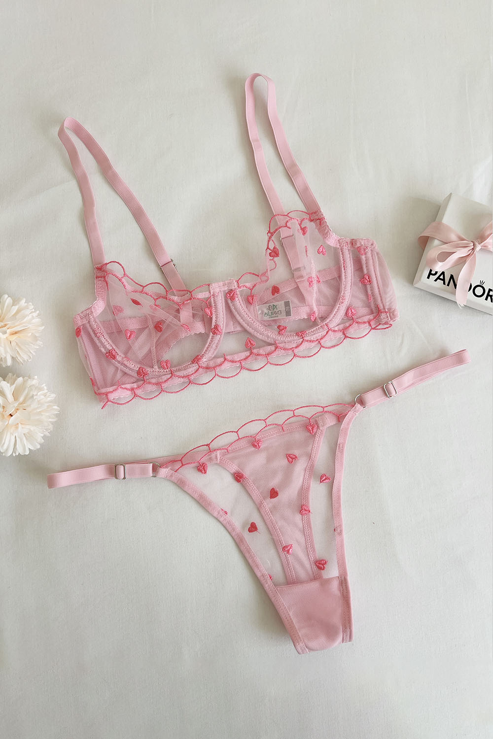 Lamelif Kalpli Bra Tül Takım