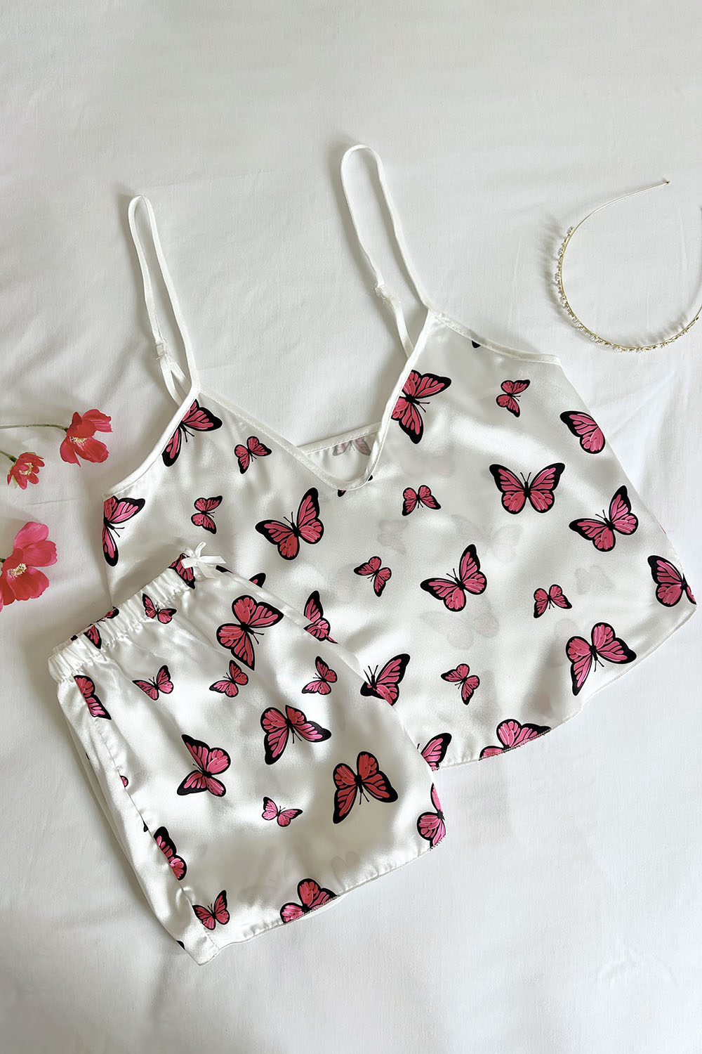 Lamelif Saten Takım Desteksiz