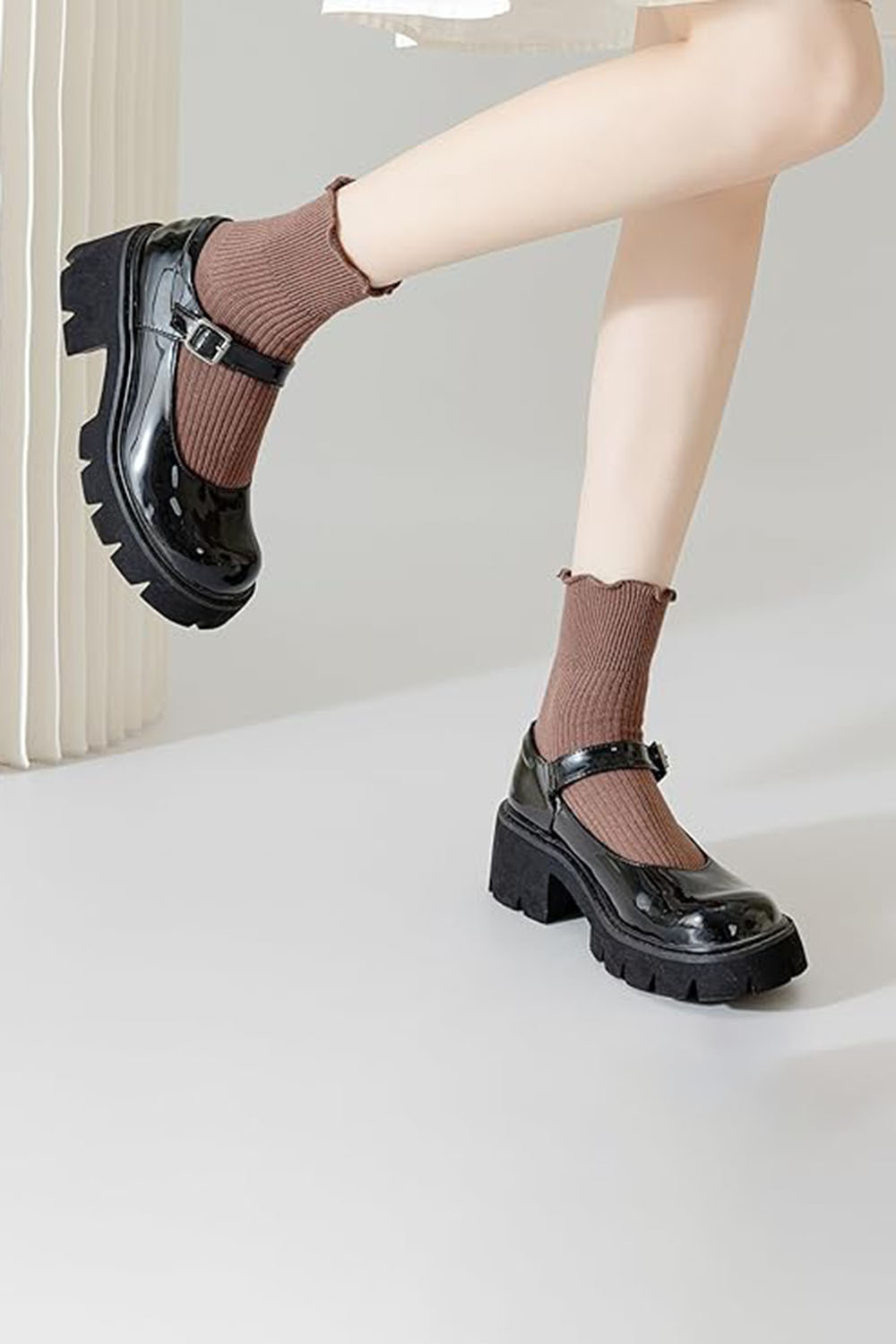 Lamelif Fırfır Yarım Konç Çorap