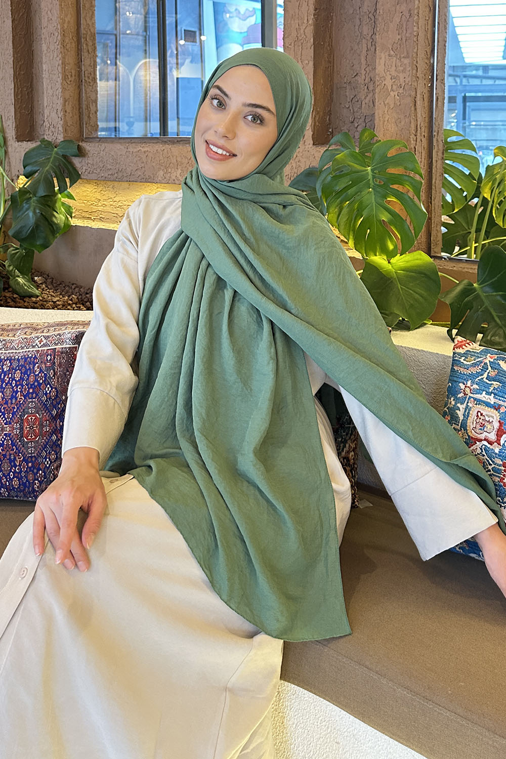 Leave Of Daphne Cotton Straight Shawl