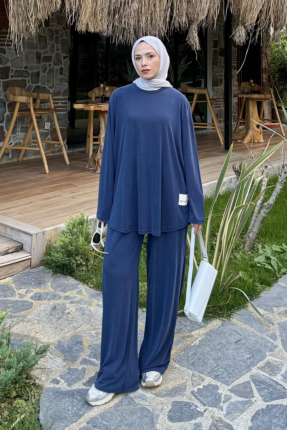 Lamelif Armalı İkili Takım Lacivert